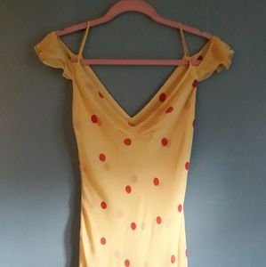 Sunshine yellow Georgette Hugo Buscati dress